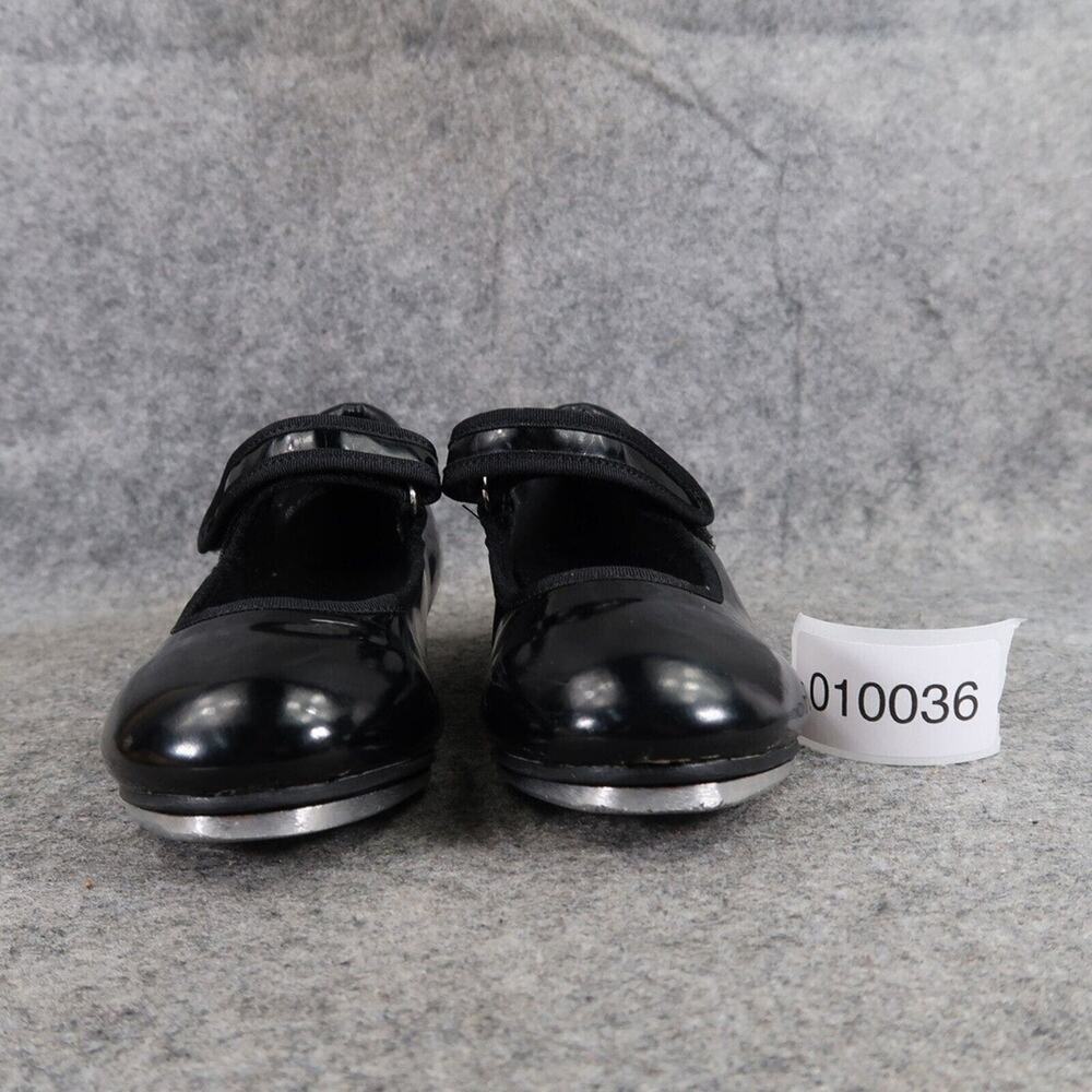 Tap Shoes Girls 12.5 Mary Jane Dance Black Patent Adjustable Strap Classic Kids - Picture 4 of 15